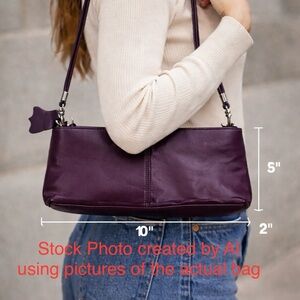 D'margeaux New York Los Angeles genuine leather shoulder bag clutch purse NWT